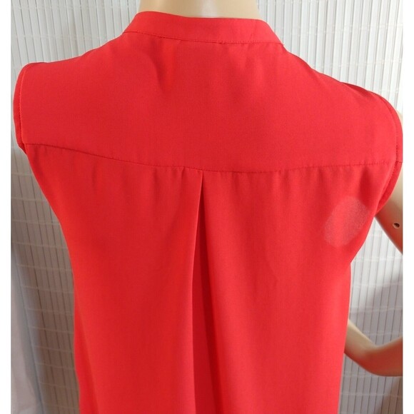 H&M Blouse for Women Size 8 Red Color Hidden Buttons Sleeveless - Picture 6 of 12